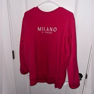 Pink/Hot pink Milano Crewneck